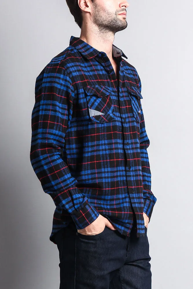 Men's Long Sleeve Woven Flannel Shirt