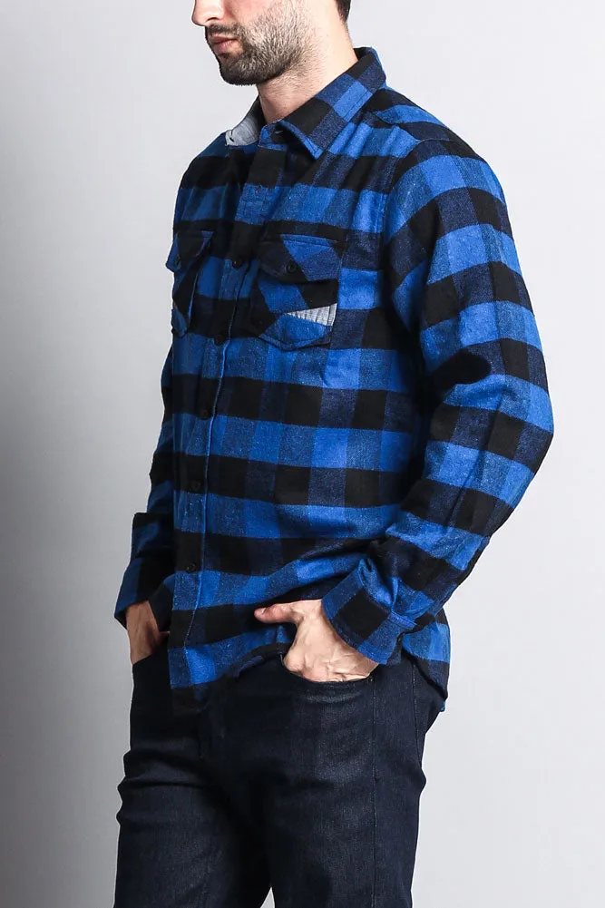 Men's Long Sleeve Woven Flannel Shirt