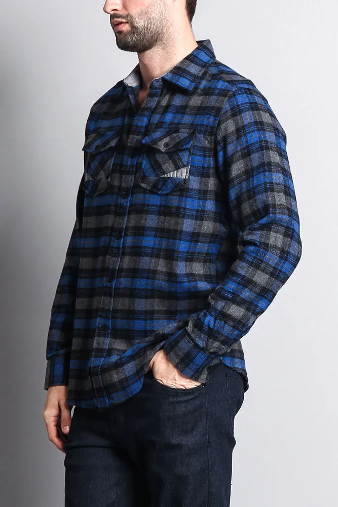 Men's Long Sleeve Woven Flannel Shirt