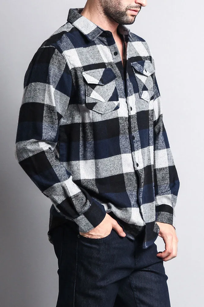 Men's Long Sleeve Woven Flannel Shirt