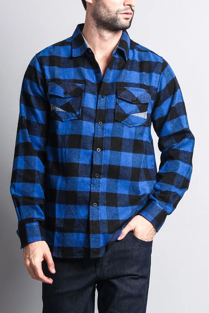 Men's Long Sleeve Woven Flannel Shirt