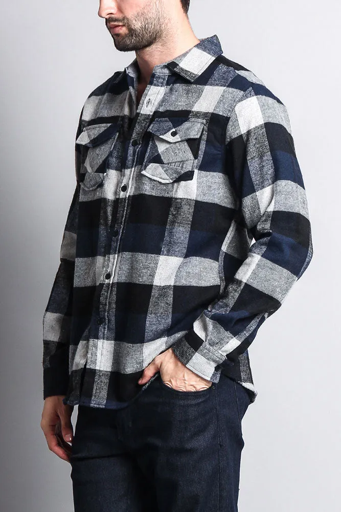 Men's Long Sleeve Woven Flannel Shirt