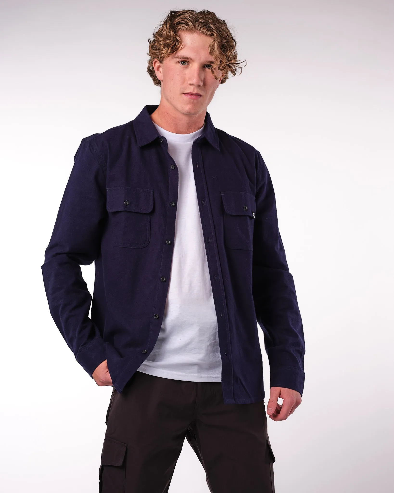 Men's L/S Flannel button Up