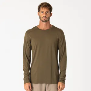 Mens Merino LS Base Layer Olive