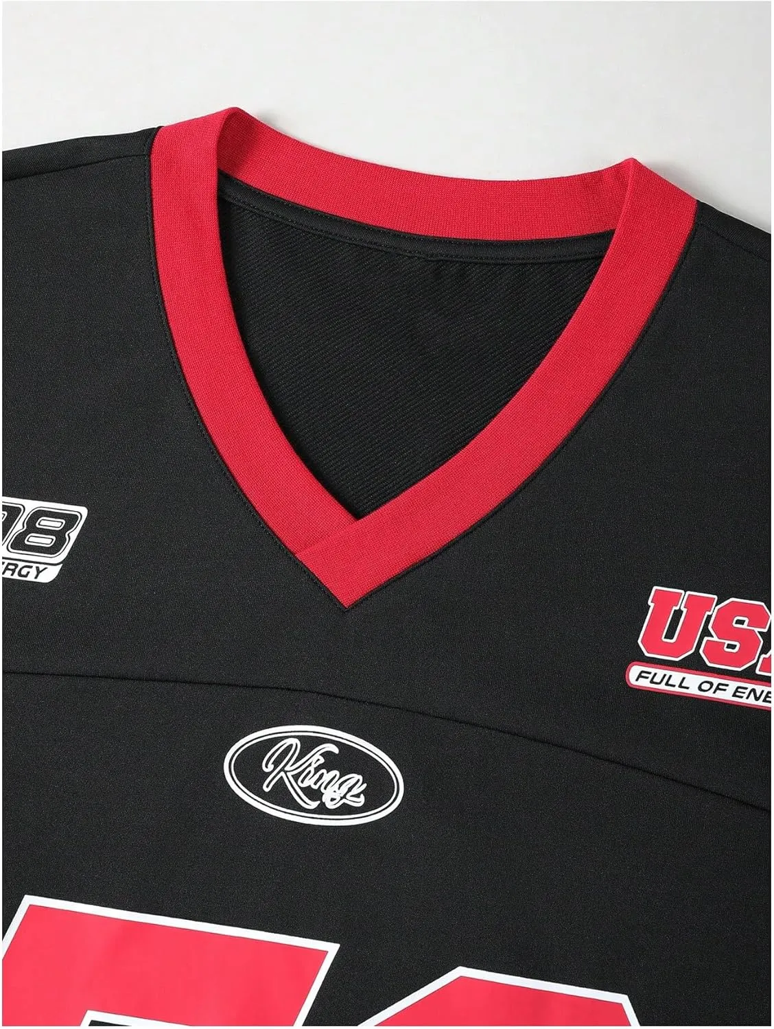 Men's Number Graphic Jersey Shirts Y2K Graphic Short Sleeve Streetwear Tee Shirt Top