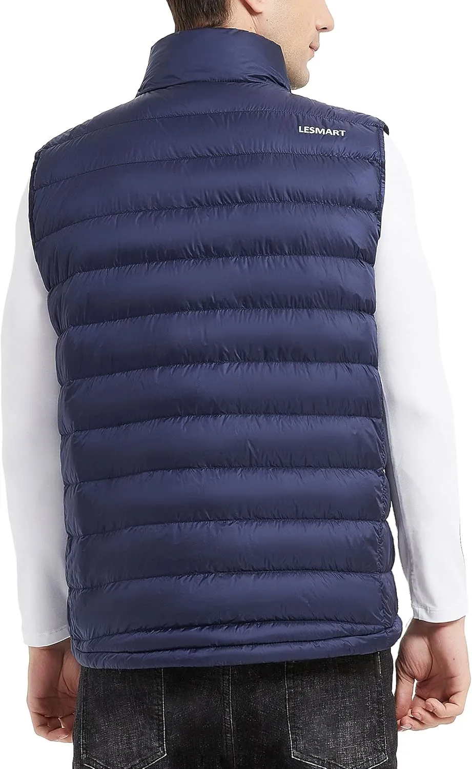 Men's Puffer Vest Lightweight Packable Down Vest Water-Resistant Warm Outdoor Down Puffer Vest for Men Winter