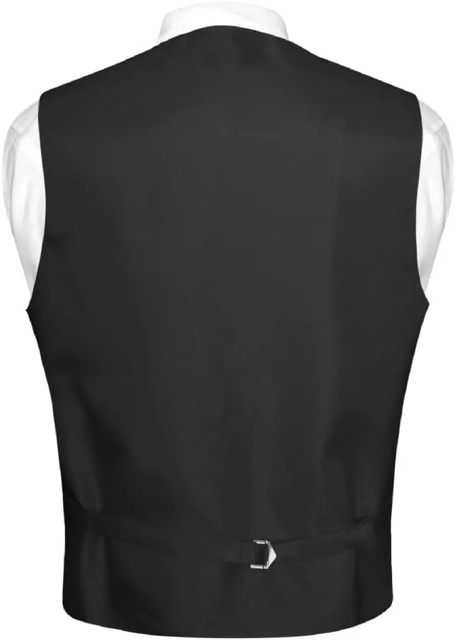 Men's SEQUIN Design Dress Vest & Bow Tie RED Color BOWTie Set for Suit Tux