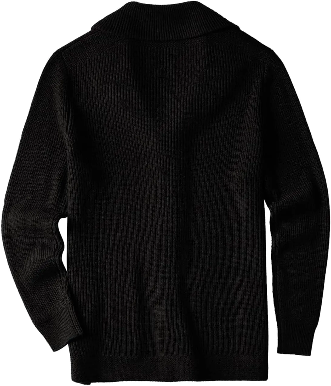 Men's Shawl Collar Cardigan Sweater Button Slim fit Wired Knitted Merino Wool Sweater