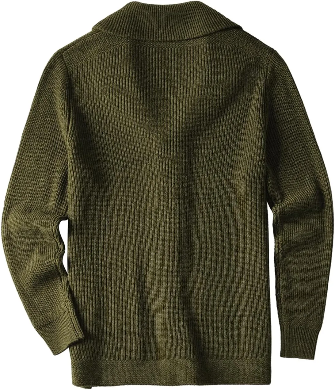 Men's Shawl Collar Cardigan Sweater Button Slim fit Wired Knitted Merino Wool Sweater