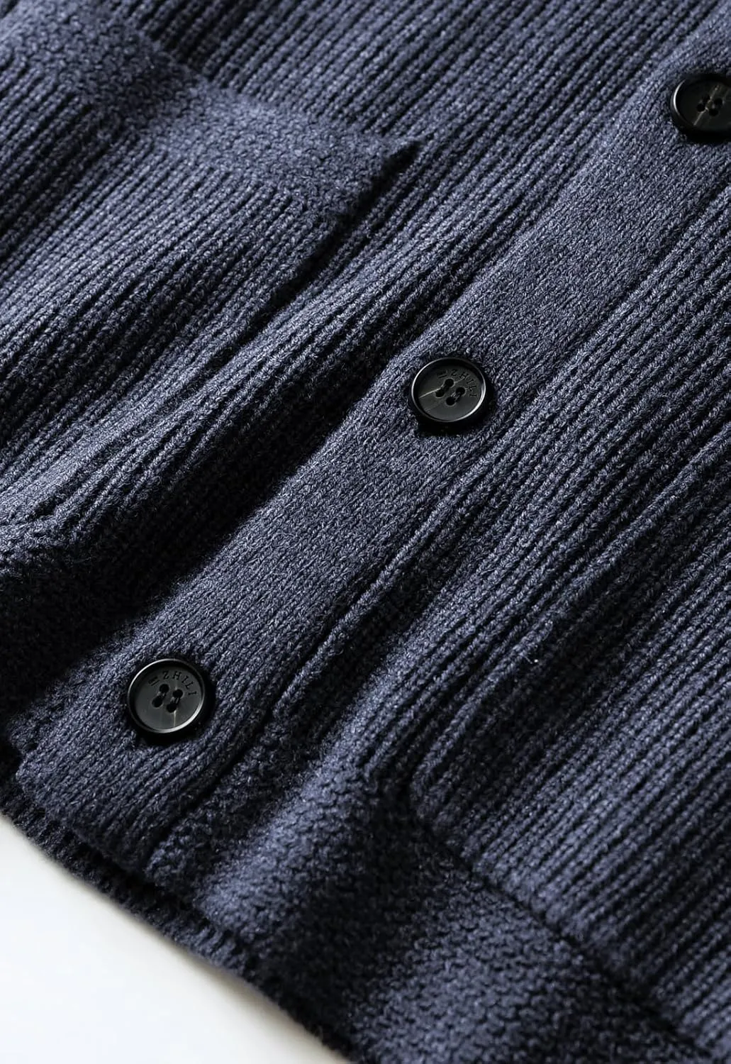 Men's Shawl Collar Cardigan Sweater Button Slim fit Wired Knitted Merino Wool Sweater
