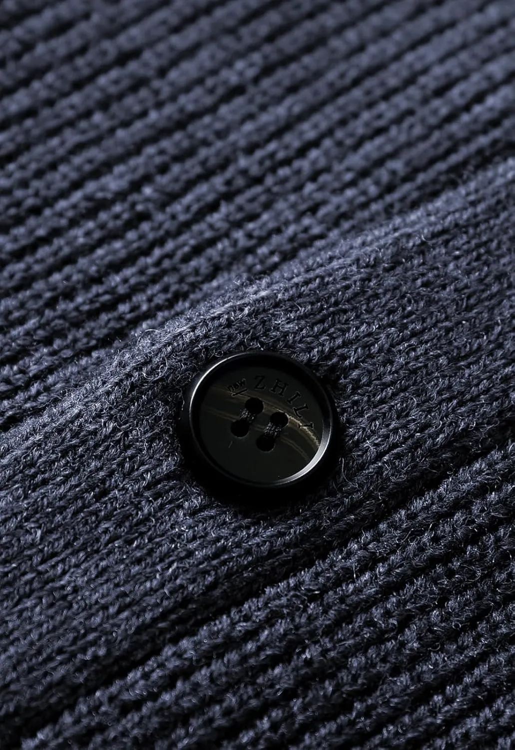 Men's Shawl Collar Cardigan Sweater Button Slim fit Wired Knitted Merino Wool Sweater