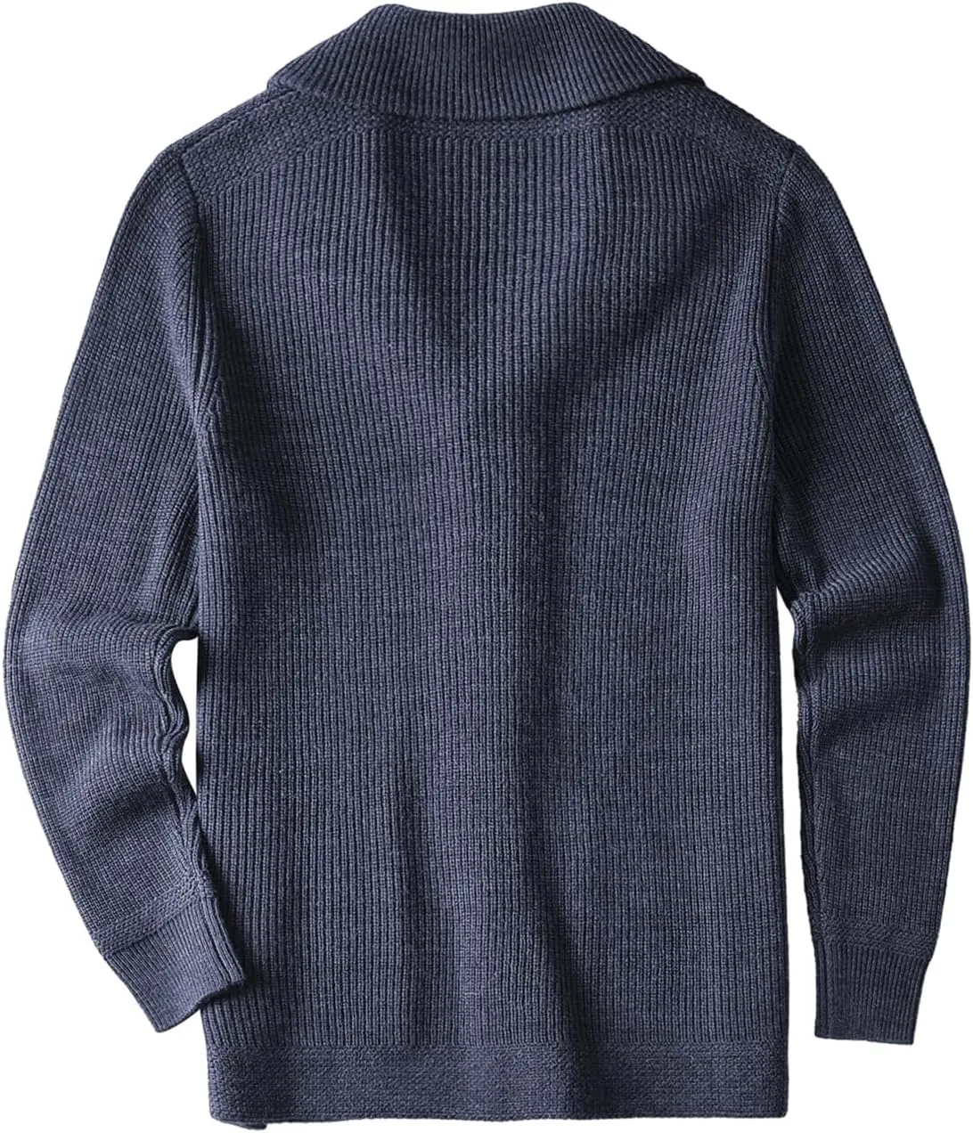 Men's Shawl Collar Cardigan Sweater Button Slim fit Wired Knitted Merino Wool Sweater