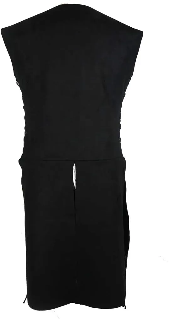 Men's Side laces up Knight Viking Pirate Armor Long Waistcoats Vests Long Bracer Costume Set
