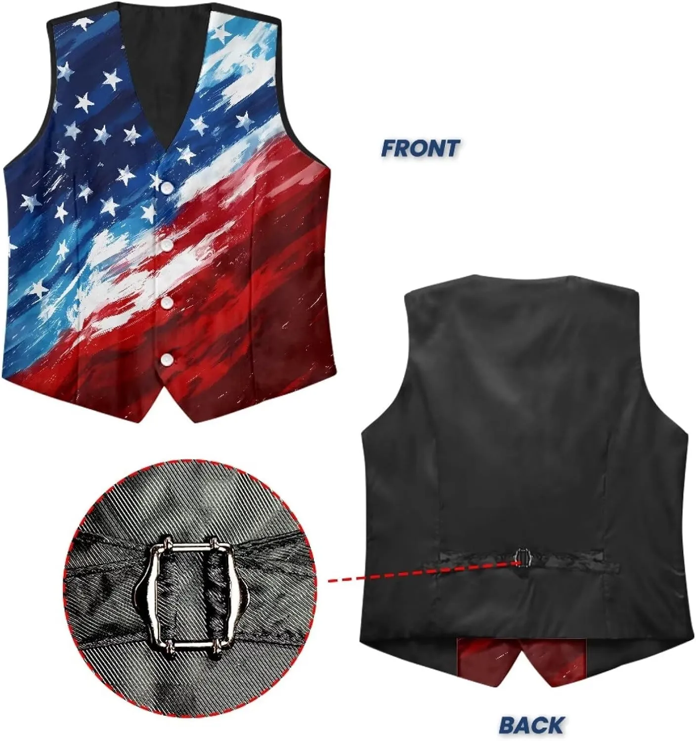 Men's Suit Vests Casual Formal Dress Vest Business Slim Fit Waistcoat Vest for Suits Tuxedo with Back Strap S-4XL