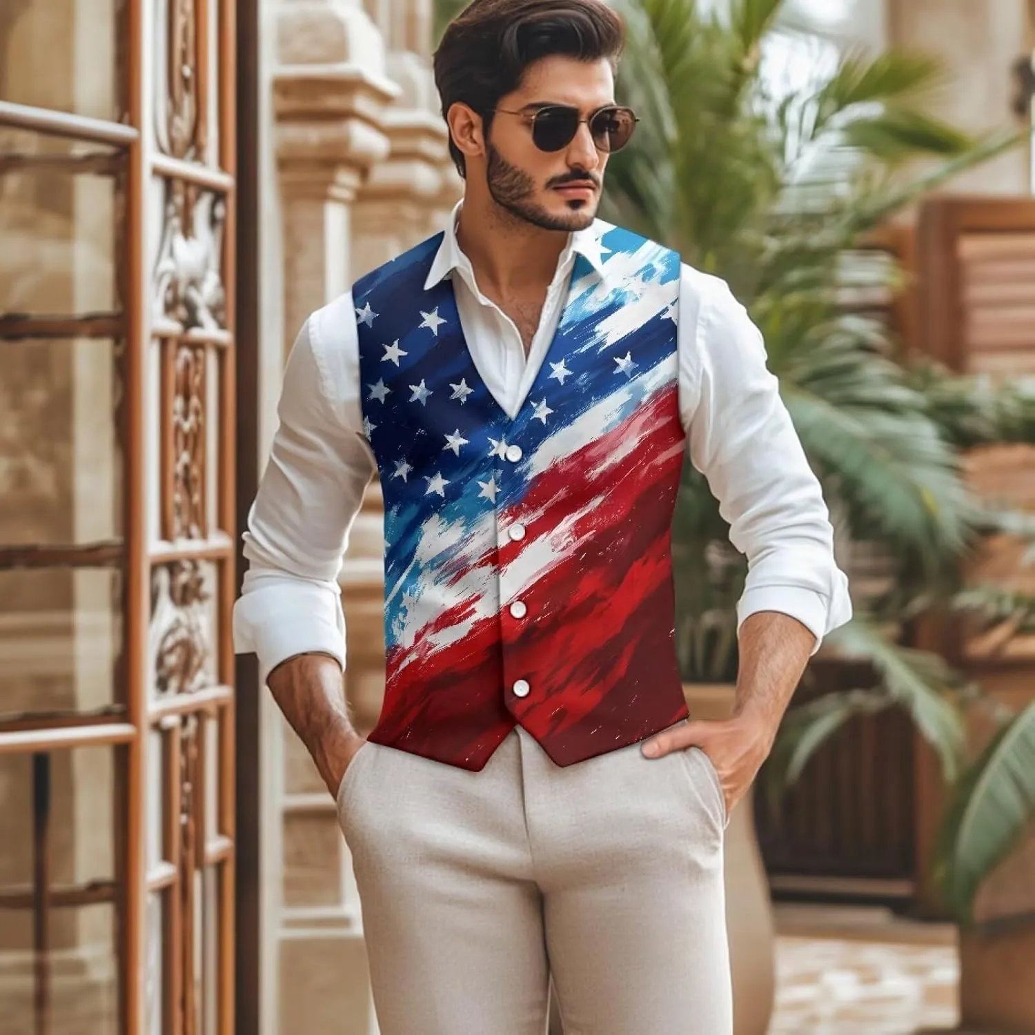 Men's Suit Vests Casual Formal Dress Vest Business Slim Fit Waistcoat Vest for Suits Tuxedo with Back Strap S-4XL