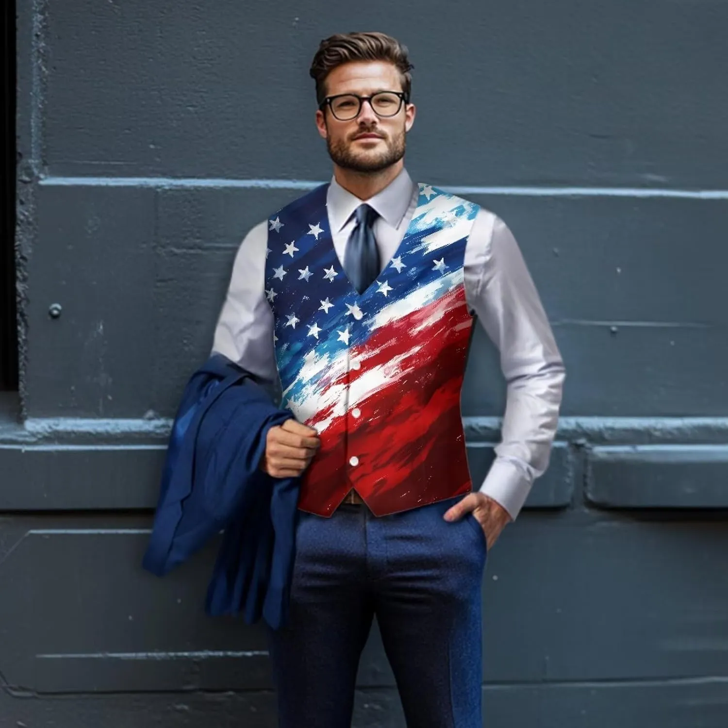 Men's Suit Vests Casual Formal Dress Vest Business Slim Fit Waistcoat Vest for Suits Tuxedo with Back Strap S-4XL