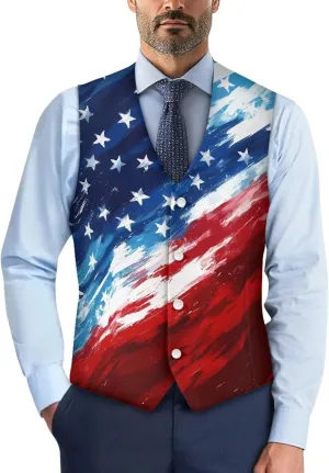 Men's Suit Vests Casual Formal Dress Vest Business Slim Fit Waistcoat Vest for Suits Tuxedo with Back Strap S-4XL