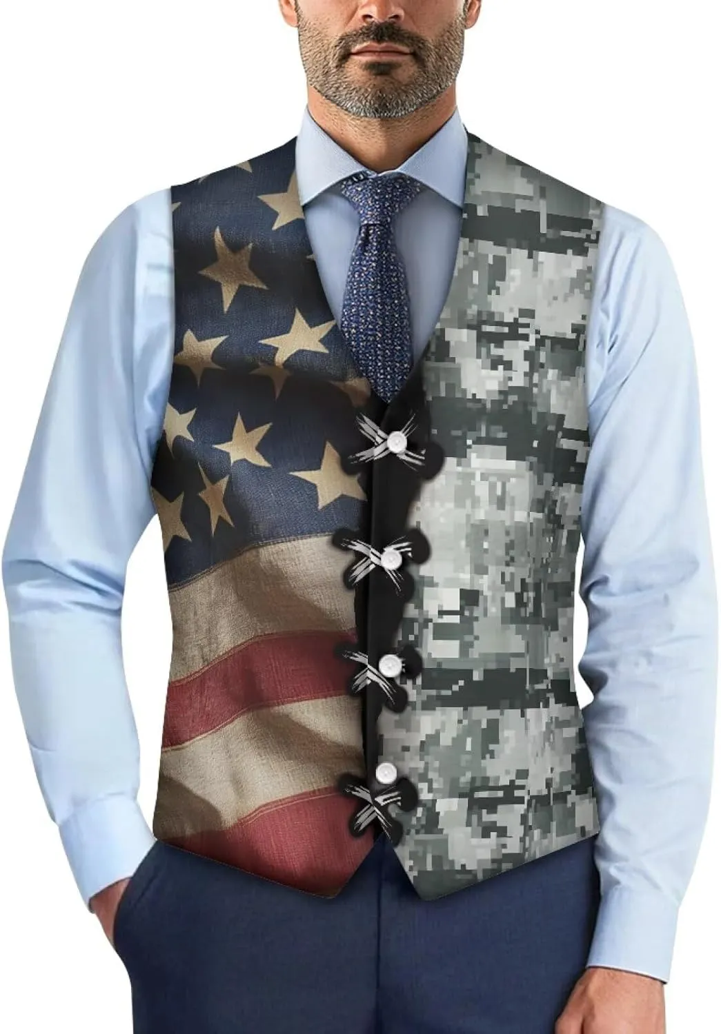 Men's Suit Vests Casual Formal Dress Vest Business Slim Fit Waistcoat Vest for Suits Tuxedo with Back Strap S-4XL