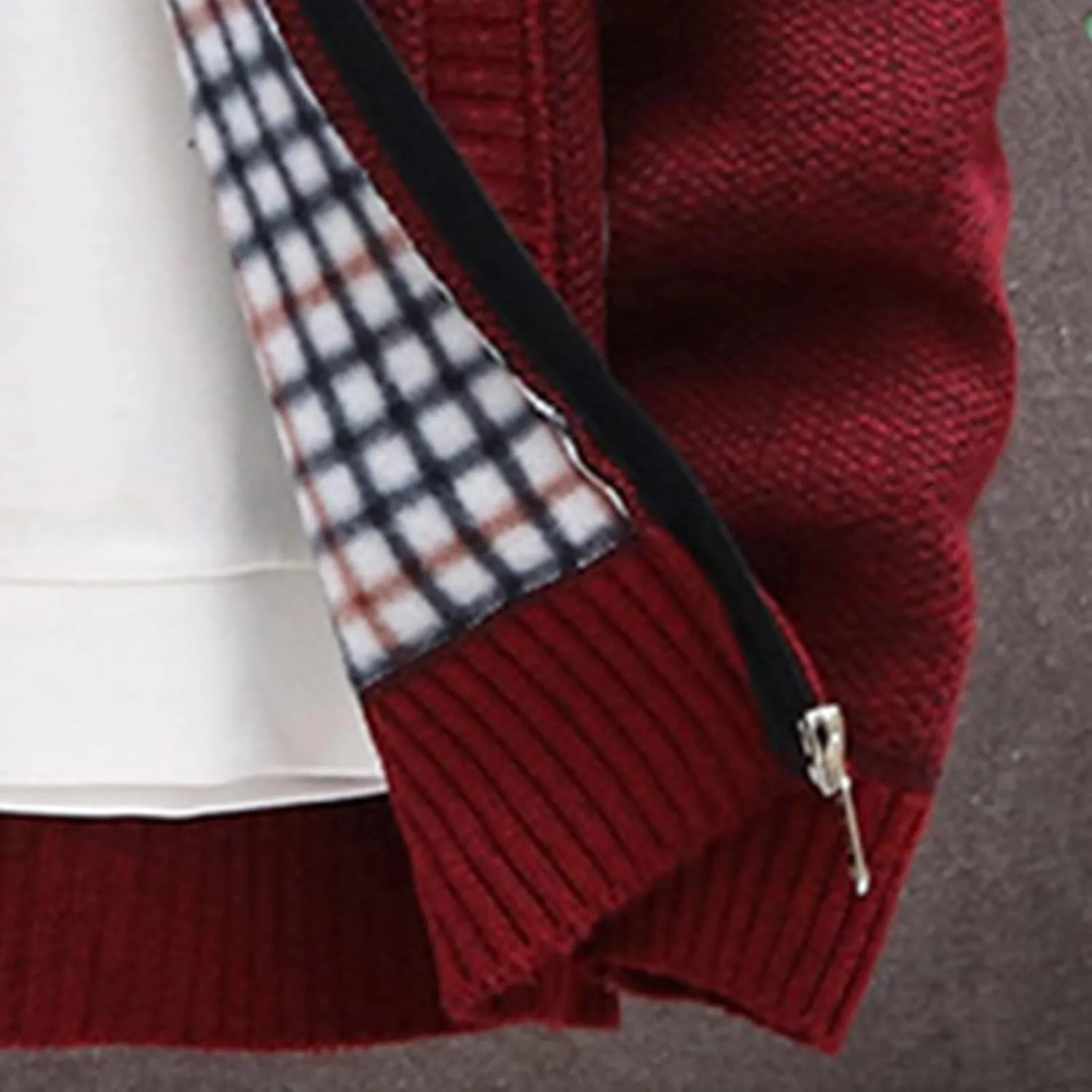 Mens Sweater Jackets Casual Stand Collar Knitted Sweater Cardigan Lightweight Fleece Lined Full Zip Knitwear Coat