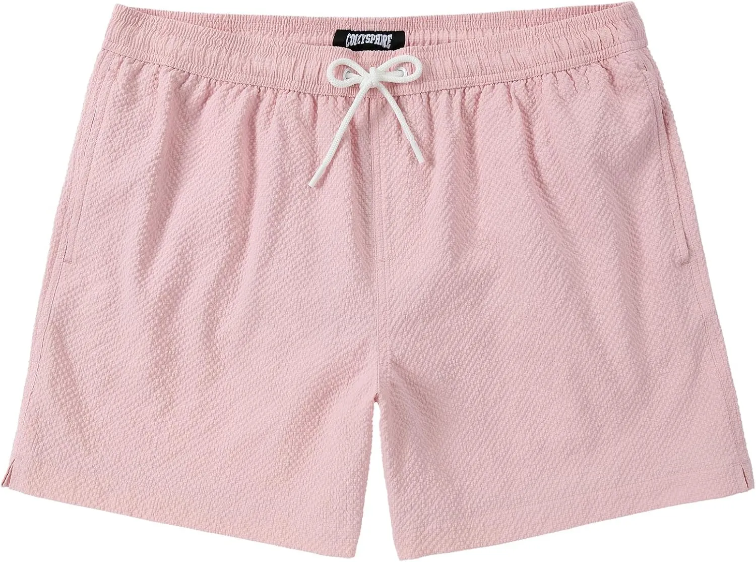 Men's Swim Shorts 5 inch Seersucker Swimming Trunks for Men Swim Suits Beach Shorts