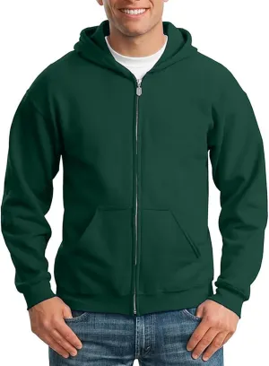 Mens Zip Up Hoodies Long Sleeve Solid Color Pullover Heavyweight Coat with Pockets Hooded 2024 Fall Fashion Clothes