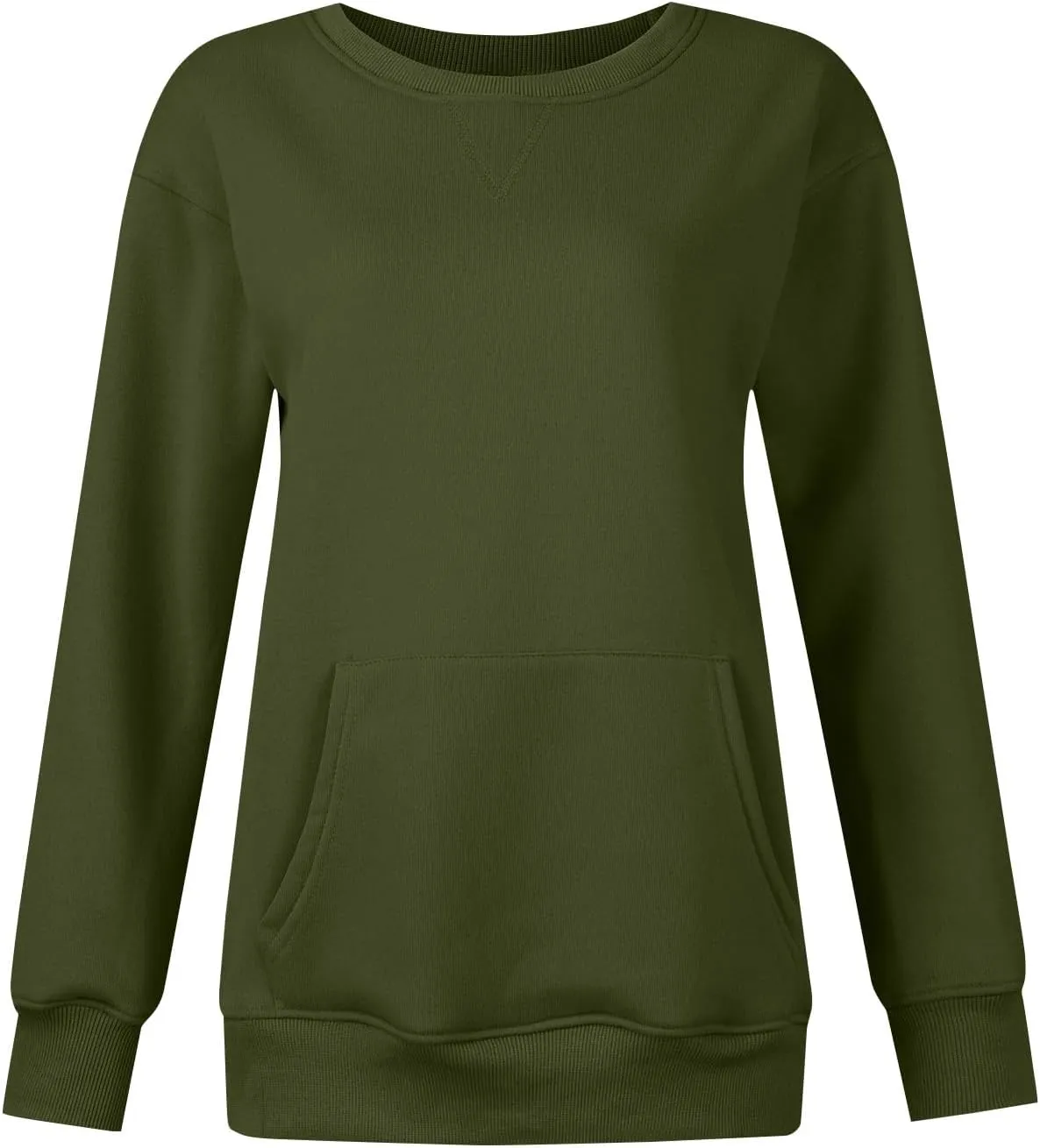 midelxp Crewneck Sweatshirts for Women Cute Long Sleeve Fleece Pullover Tops Casual Loose Fit Y2k Hoodie Fall Clothes 2024