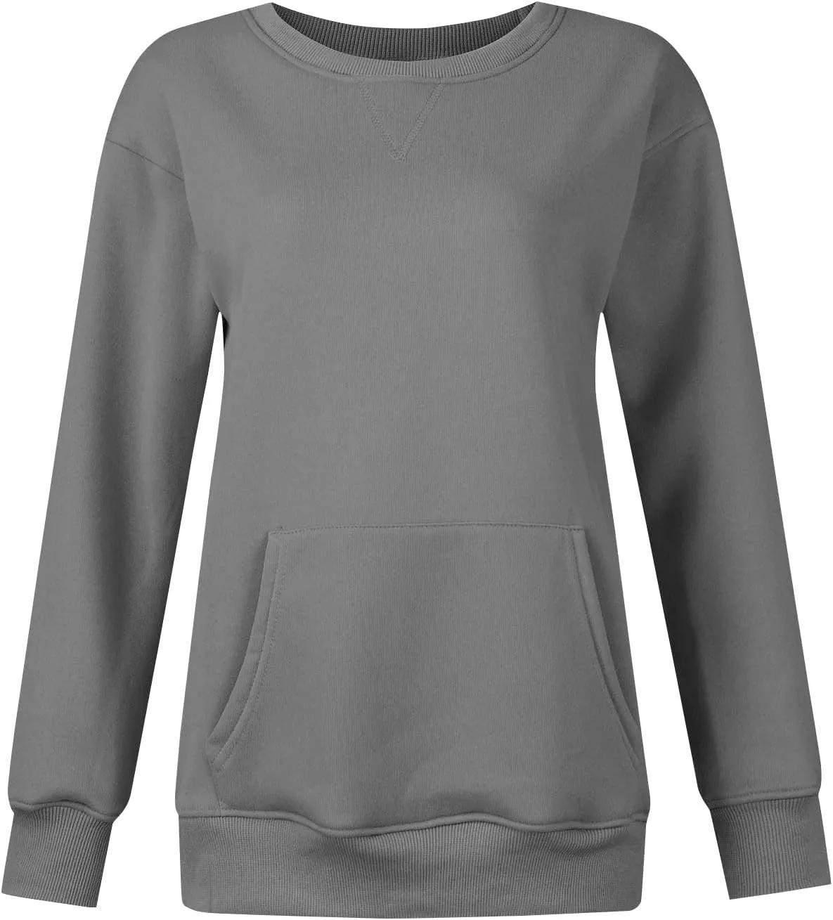 midelxp Crewneck Sweatshirts for Women Cute Long Sleeve Fleece Pullover Tops Casual Loose Fit Y2k Hoodie Fall Clothes 2024
