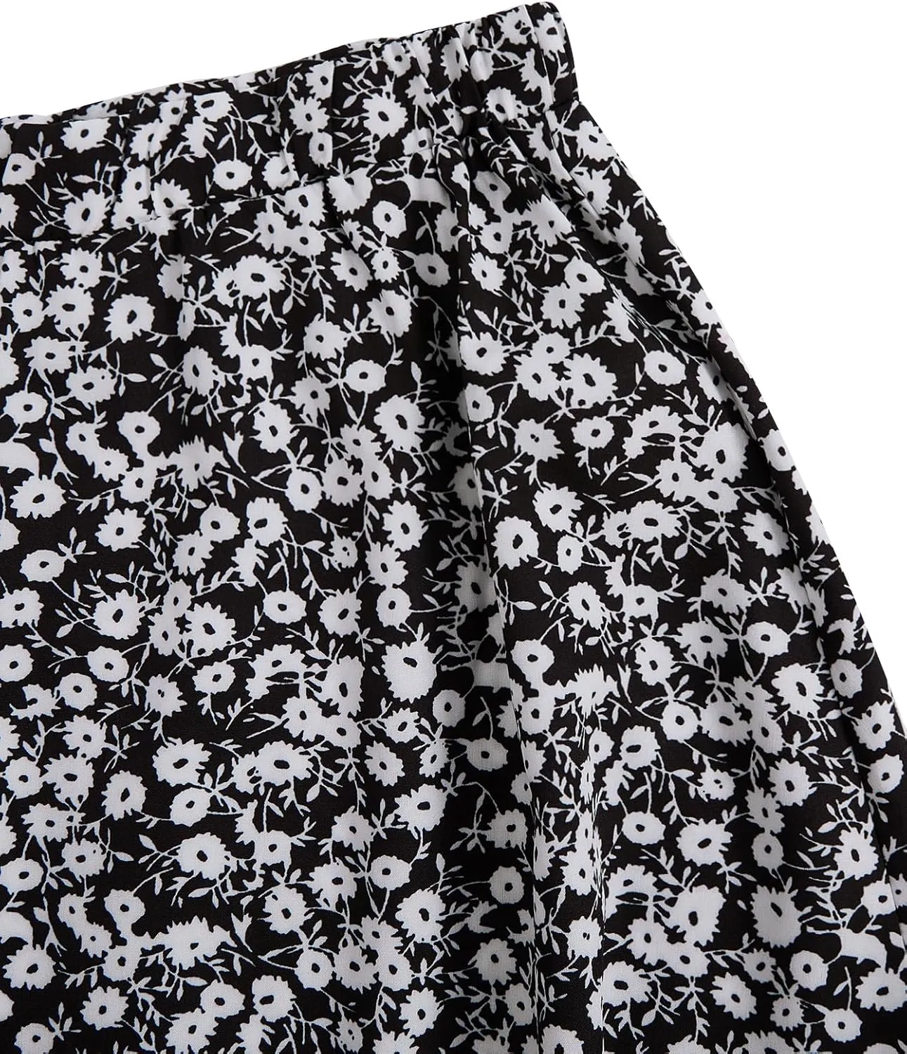 Milumia Girl's Cute Summer Boho Ditsy Floral High Waisted A Line Flare Midi Skirt Flowy Long Skirt