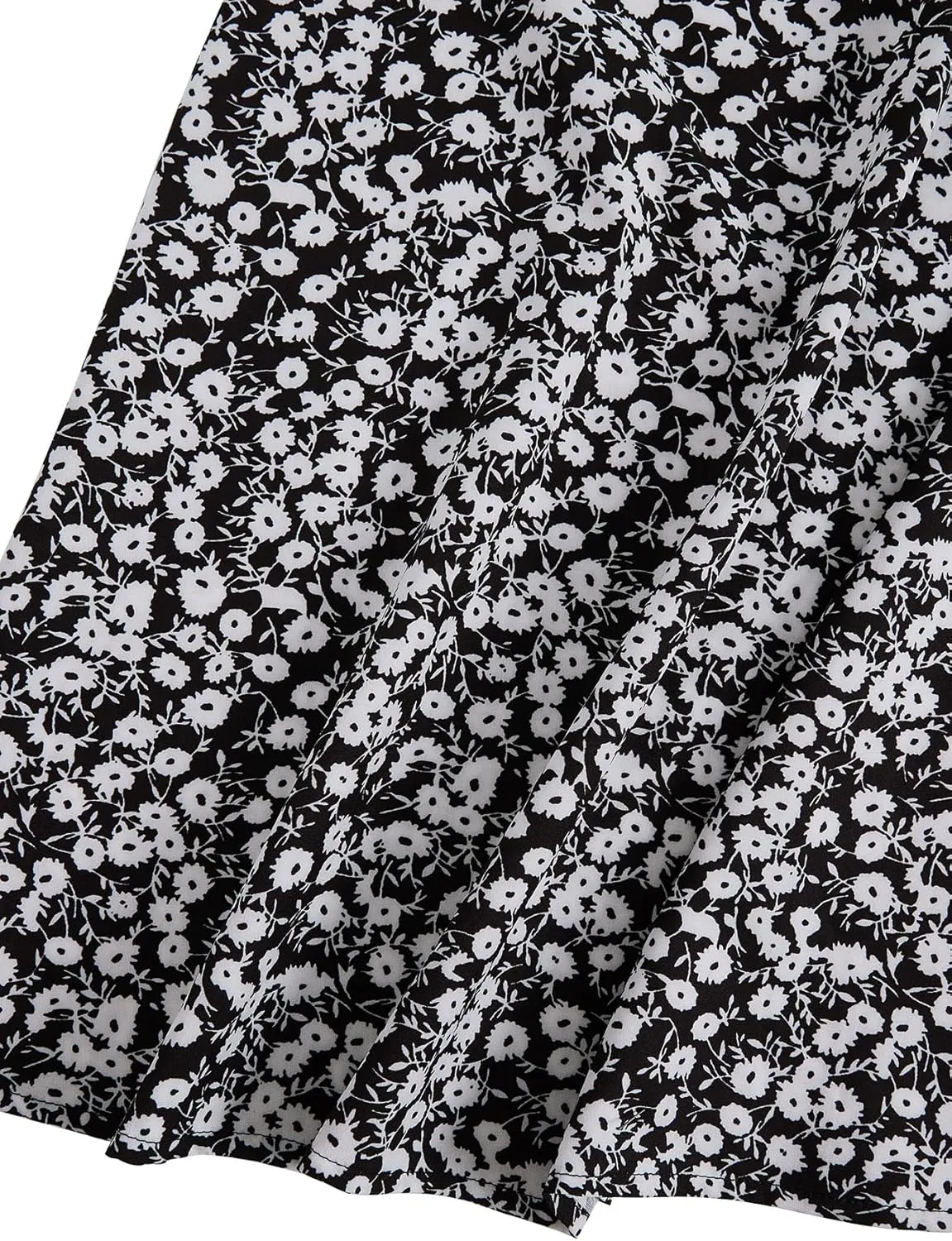 Milumia Girl's Cute Summer Boho Ditsy Floral High Waisted A Line Flare Midi Skirt Flowy Long Skirt