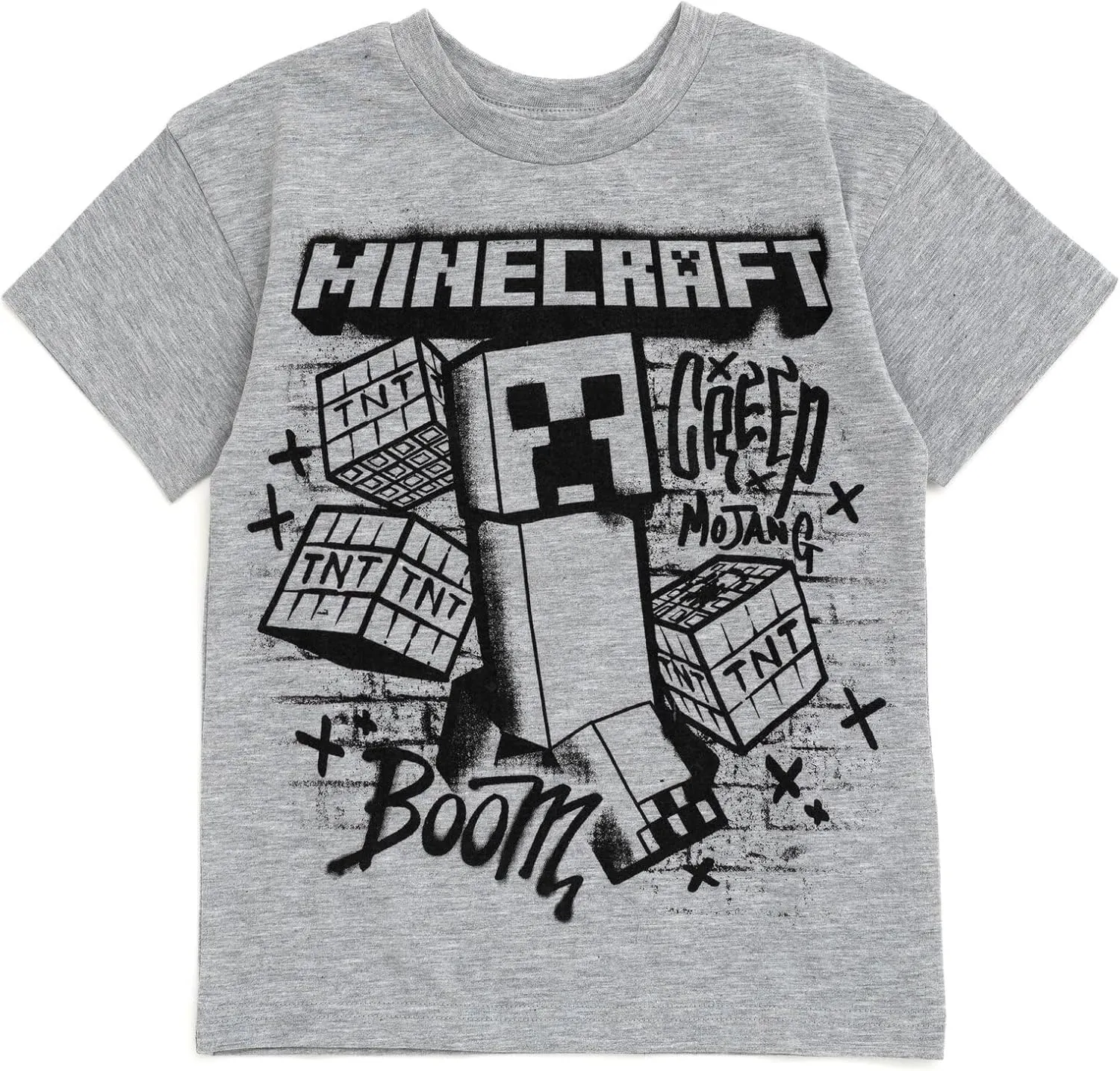 Minecraft Creeper Skeleton Zombie Enderman Graphic T-Shirt and Mesh Shorts Outfit Set Little Kid to Big Kid