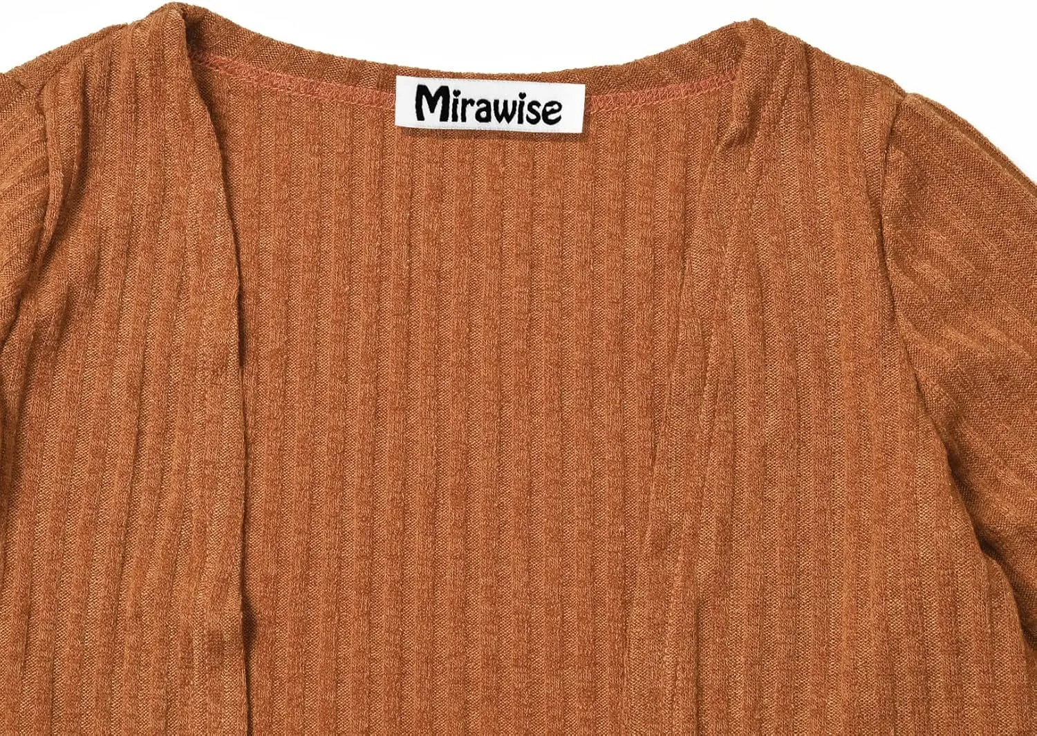 Mirawise Girls Front Open Long Sleeve Knit Cardigan Sweater with Pockets 6-13 Years