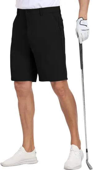 MoFiz Men's Athletic Shorts Slim Stretch 9" Golf Shorts Lightweight Hiking Summer Shorts Active Waistband