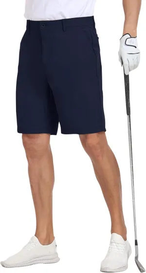 MoFiz Men's Athletic Shorts Slim Stretch 9" Golf Shorts Lightweight Hiking Summer Shorts Active Waistband