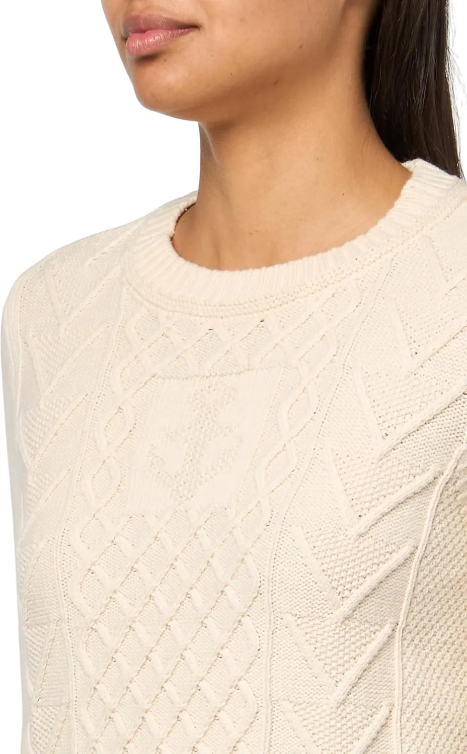 Nautica Women's Long Sleeve Anchor Crewneck Sweater