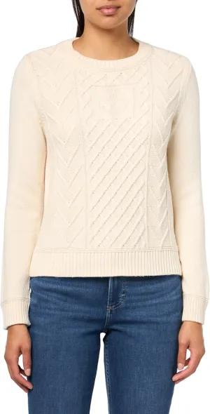 Nautica Women's Long Sleeve Anchor Crewneck Sweater