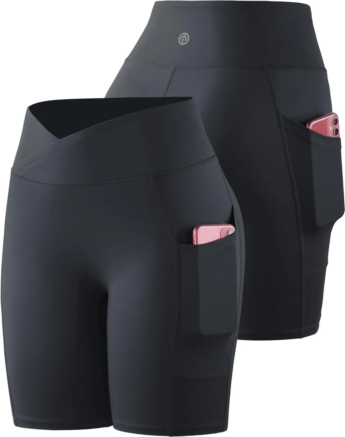 NELEUS Women's 3 Pack Biker Shorts High Waist Running Yoga Shorts with Pockets
