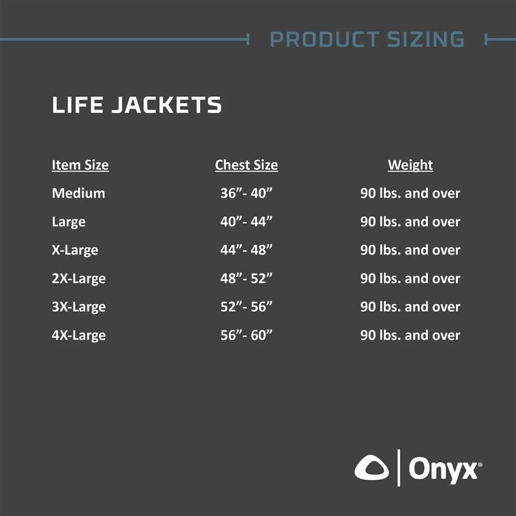 ONYX Mesh Classic Sport USCG Approved Life Jacket for Boating, Fishing, Hunting