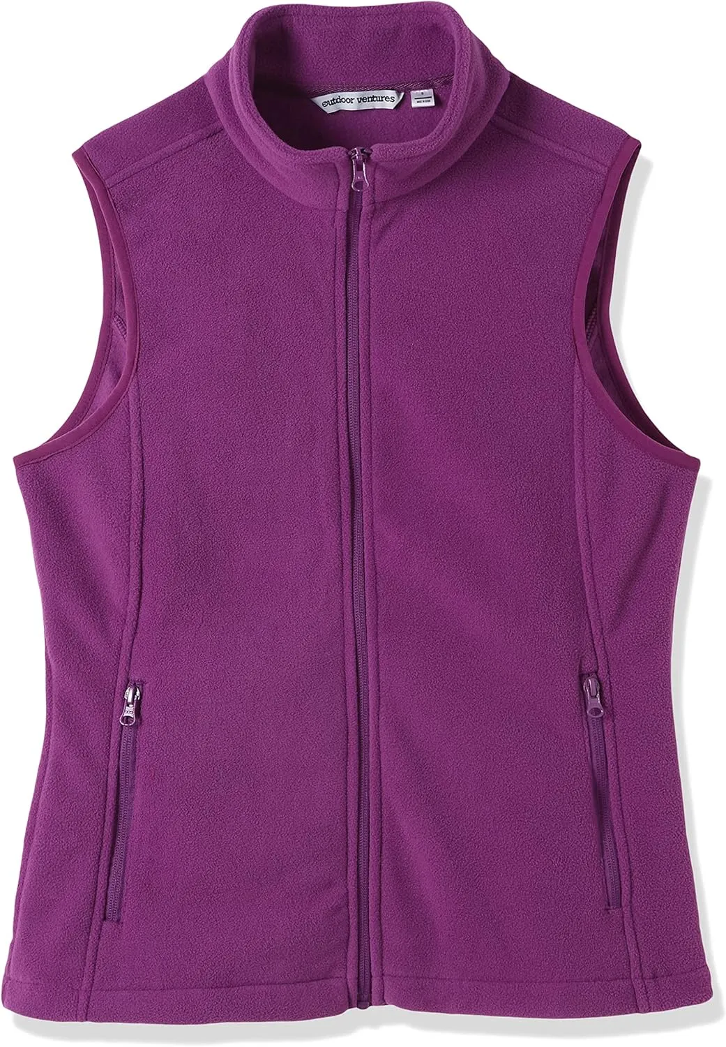 Outdoor Ventures Women's Polar Fleece Zip Vest Outerwear with Pockets,Warm Sleeveless Coat Vest for Fall & Winter