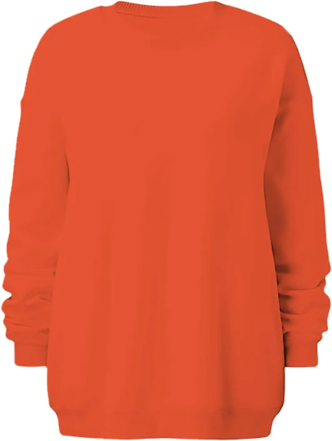 Oversized Crewneck Sweatshirt Women Trendy y2k Clothes Teen Girls Long Sleeve Drop Shoulder Pullover Fleece Sweatshirts