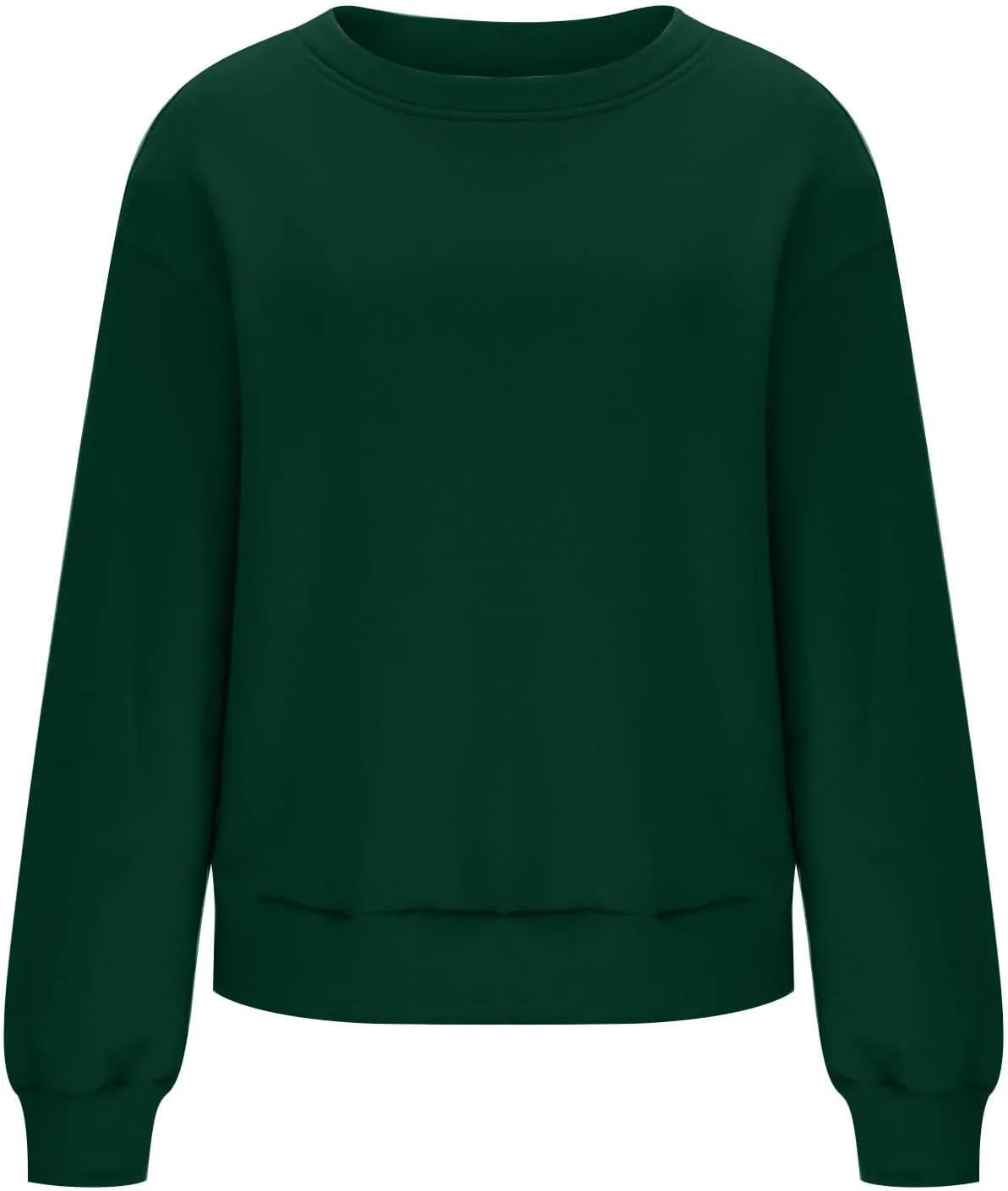 Oversized Drop Shoulder Sweatshirts for Women Teen Girls Fall y2k Clothes Long Sleeve Crewneck Pullover Tops