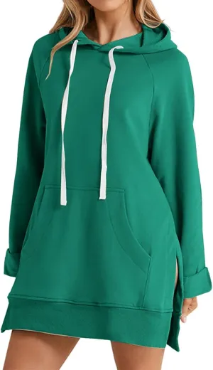 Oversized Hoodie Dress for Womens Hoodies Pullover Long Sleeve Hoodies with Pocket 2024 Fall Trendy Clothe