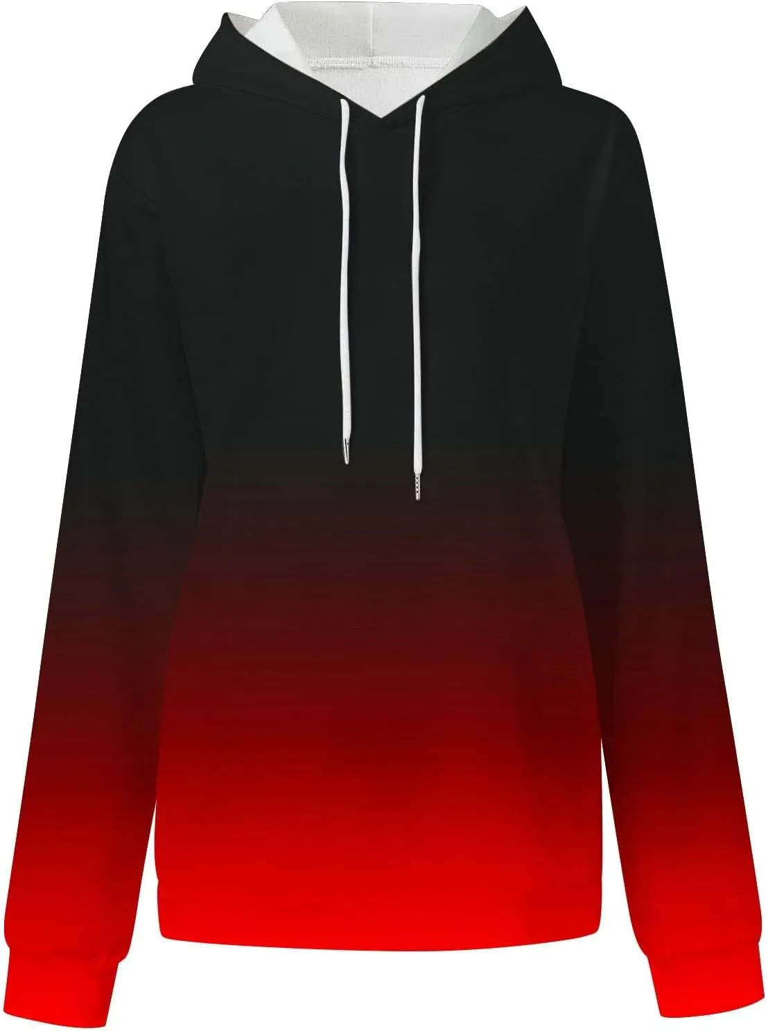 Oversized Hoodies For Women 2024 Trendy Gradient Color Long Sleeve Hooded Sweatshirt Loose Fall Pullover Hoodie