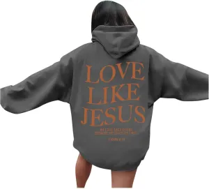 Oversized Hoodies for Women Loose Fit Letter Graphic Sweatshirts 2024 Fall Pullover Sweaters Teen Girls Preppy Top