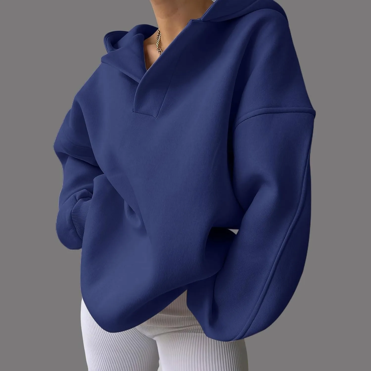 Oversized Hoodies Hoodies For Women Comfort Sweatshirt Fall Long Sleeve Fleece Lined Hoodies V Neck Oversized