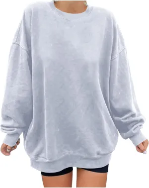 Oversized Long Sleeve Crewneck Sweatshirts For Teen Girls Fall Fashion Womens Pullover Tops Casual Loose y2k Clothes