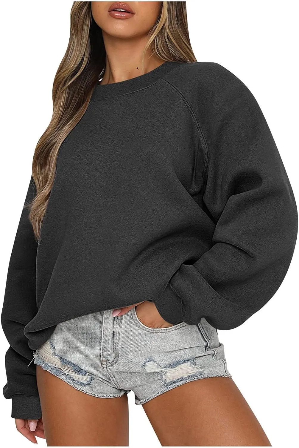 Oversized Sweatshirt For Women Casual Long Sleeve Crewneck Pullover Tops Cute Fall Fashion y2k Clothes Teen Girls