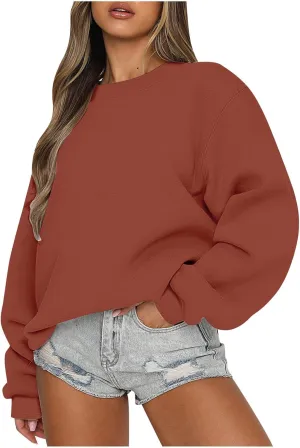 Oversized Sweatshirt For Women Fall Fashion 2023 Long Sleeve Crewneck Pullover Sweatshirts Casual Loose Sweater Tops