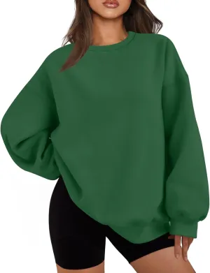 Oversized Sweatshirt for Women Y2K Crewneck Pullover Hoodie Lightweight Sweaters Fall Fashion for Women 2024