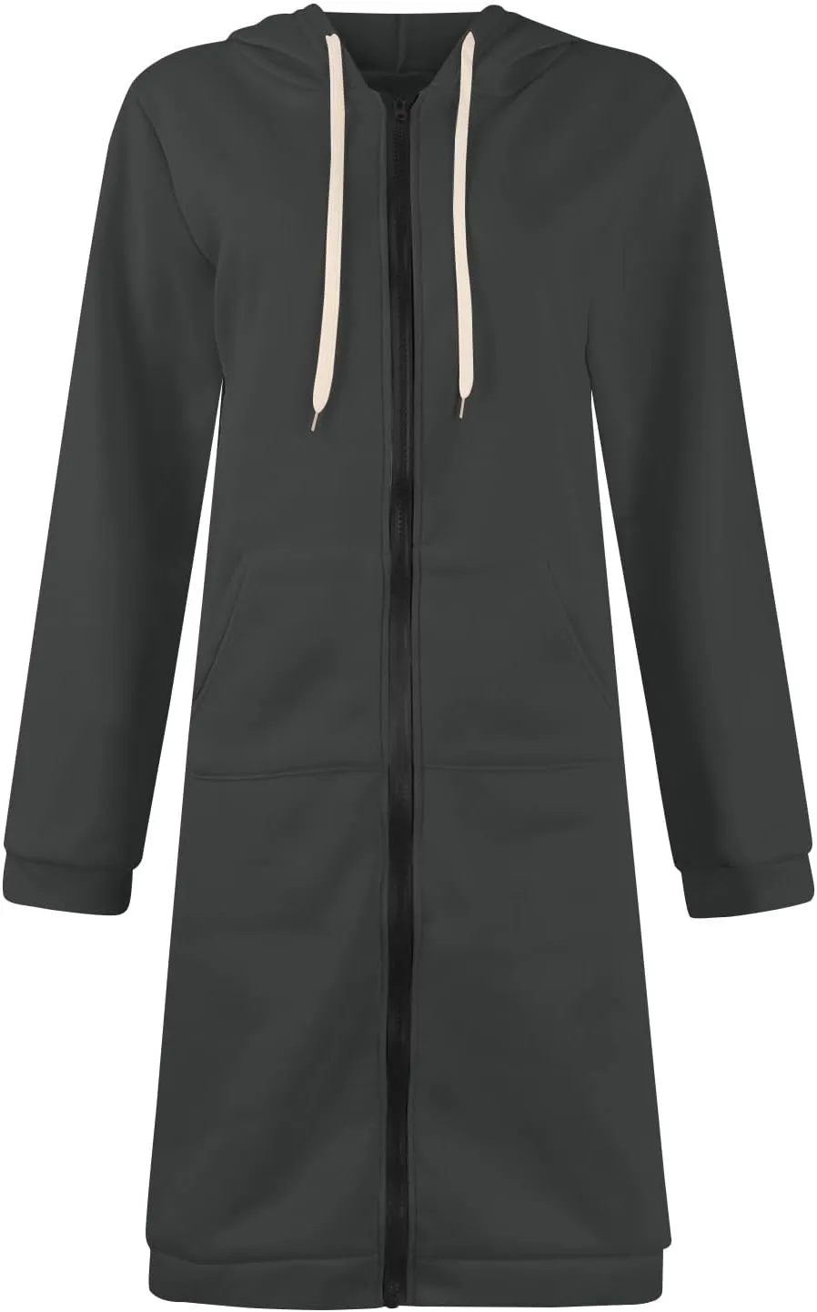 Palaver Long Hoodies for Women oversized Zipper Hooded Jacket Winter Lightweight Fall Casual Sweatshirts with Pockets