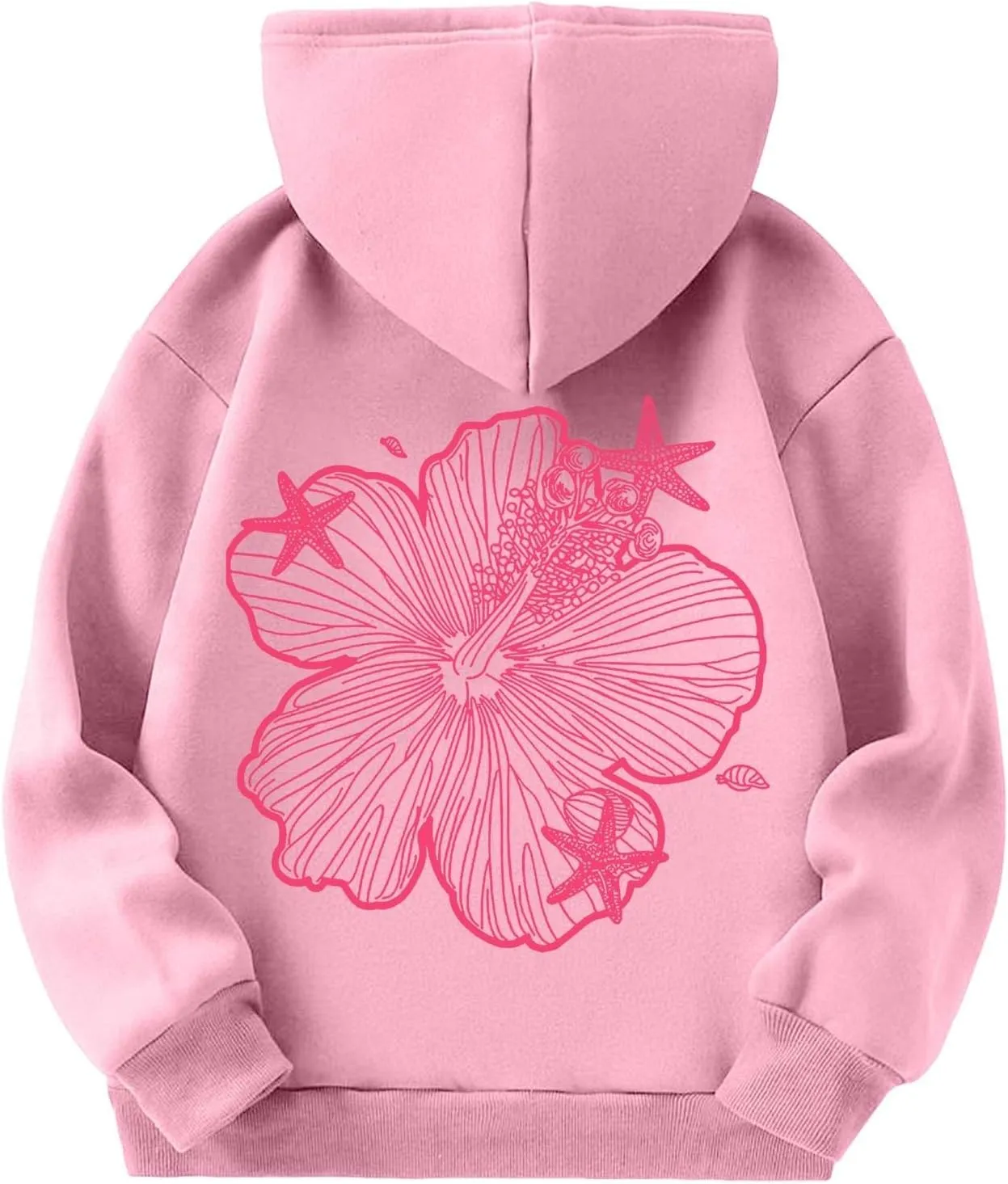 Palm Puff Hoodie for Kids Letter Graphic Hoodie Cute Preppy Sweatshirt Teen Girls Long Sleeve Tops with Pockets